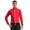 Тёплая разминочная куртка Sportful Apex Jacket 2024 ярко-красная с белым